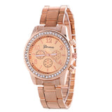 Women's Round Crystals Watch