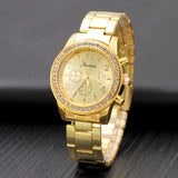 Women's Round Crystals Watch