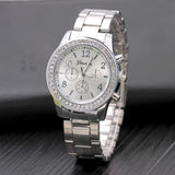 Women's Round Crystals Watch